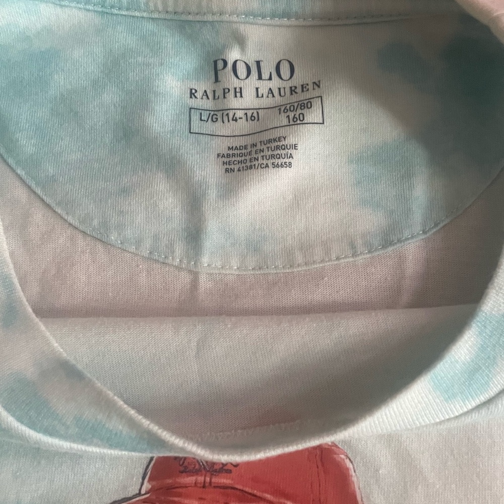 Polo Ralph Lauren boys bear hoodie & matching bear tee size large 14-16 in EUC‼️ - Picture 8 of 9